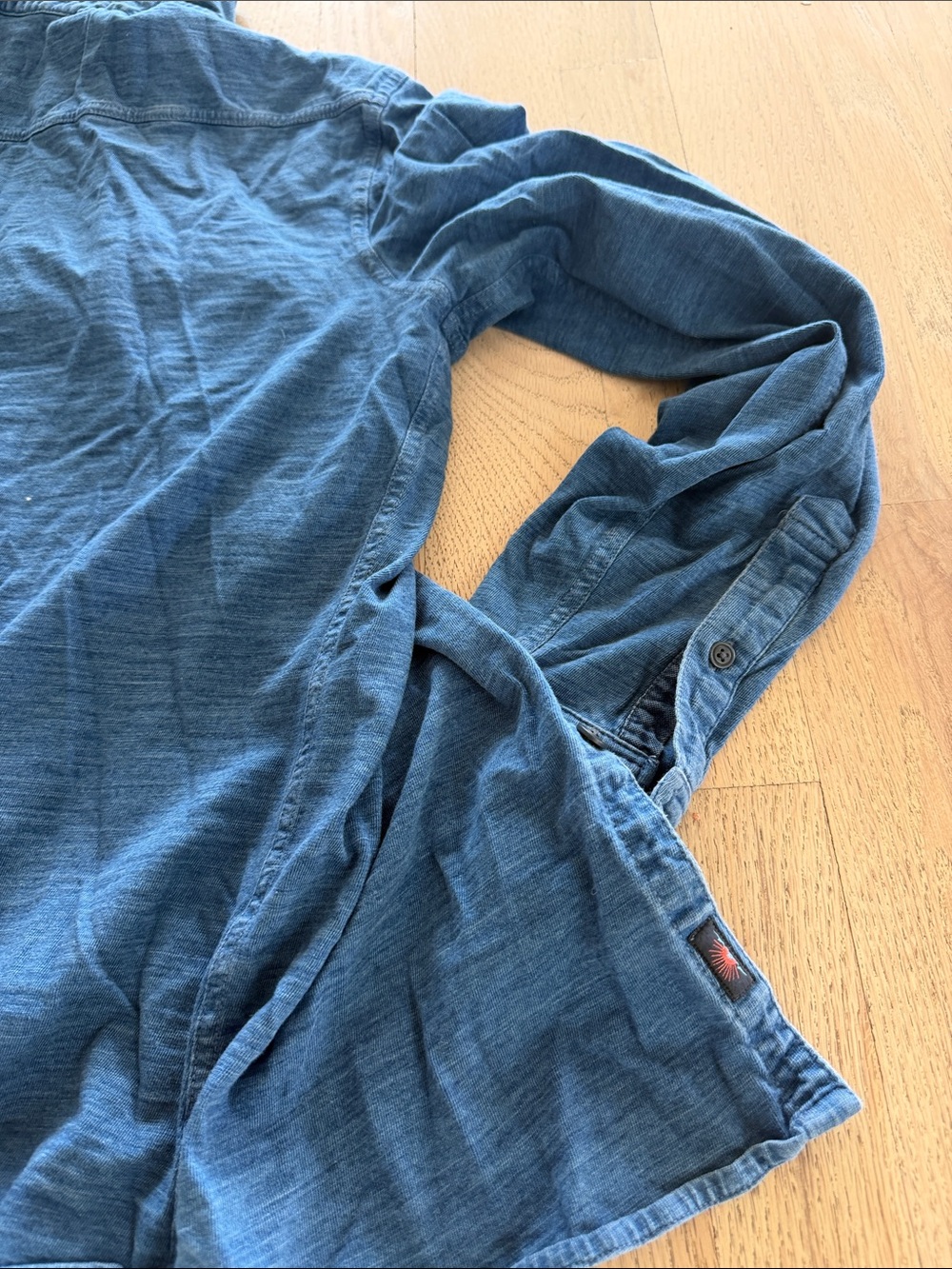 Faherty Indigo Button-Down Workshirt - Picture 4 of 5